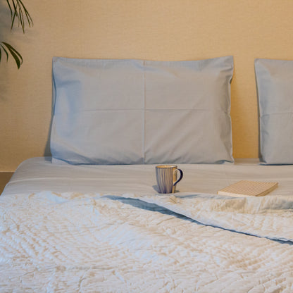 Solid Bedding Set- Pastel Blue