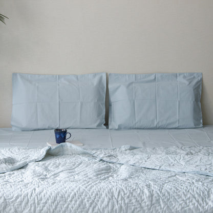 Solid Bedding Set- Pastel Blue