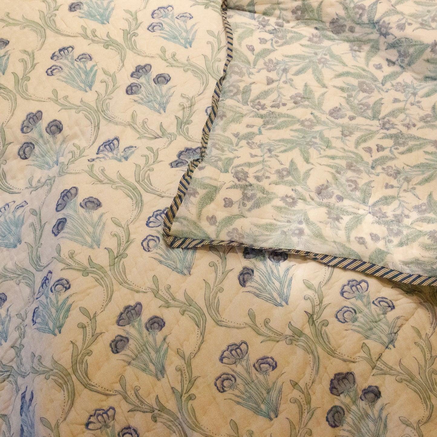 Blue Gardenia Reversible Quilt