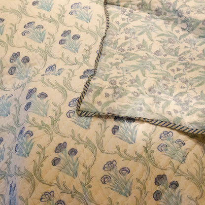 Blue Gardenia Reversible Quilt