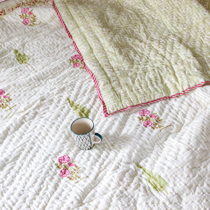 Eden Gardenia Reversible Quilt