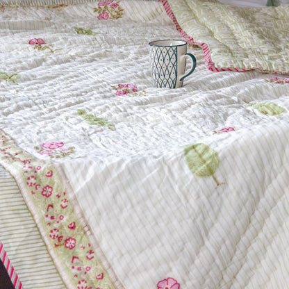 Eden Gardenia Reversible Quilt