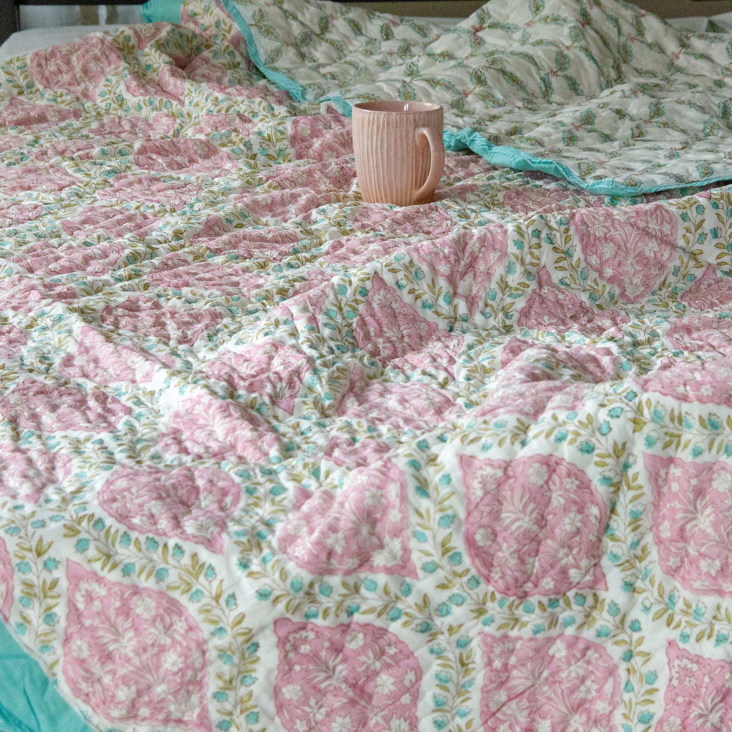 Pink Floris Reversible Quilt