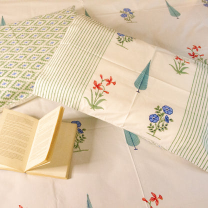 Aster Hand Block Printed Bed Sheets