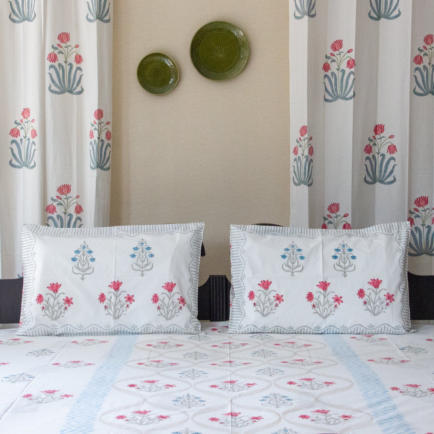 Tulip Tapestry Hand Block Printed Bed Sheet