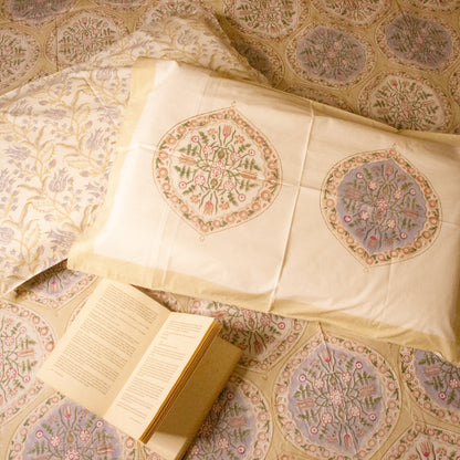 Daffodil Hand Block Printed Bed Sheets