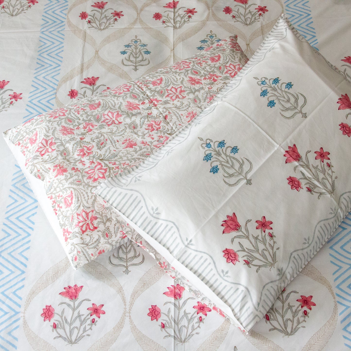 Tulip Tapestry Hand Block Printed Bed Sheet