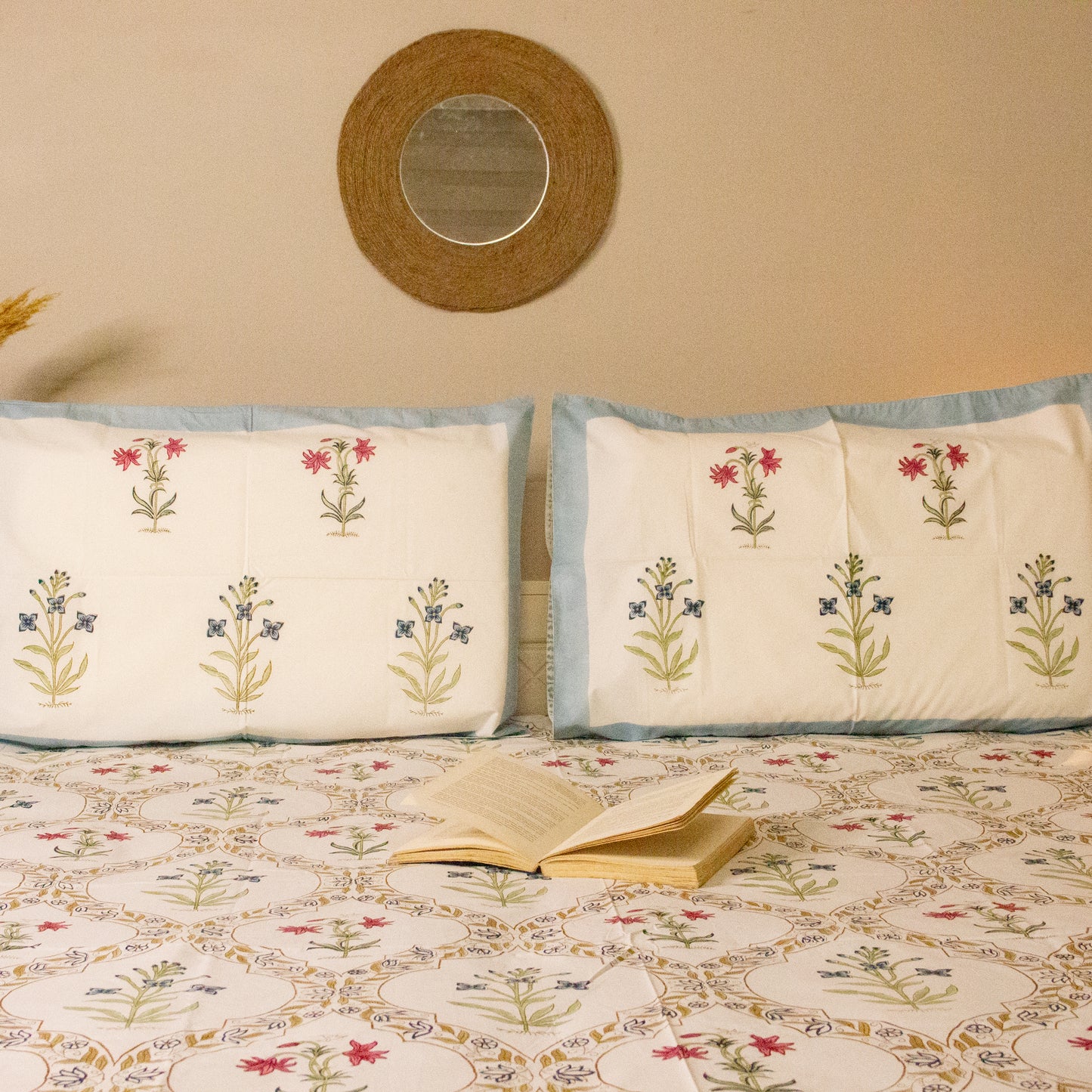 Eden Hand Block Printed Bed Sheets