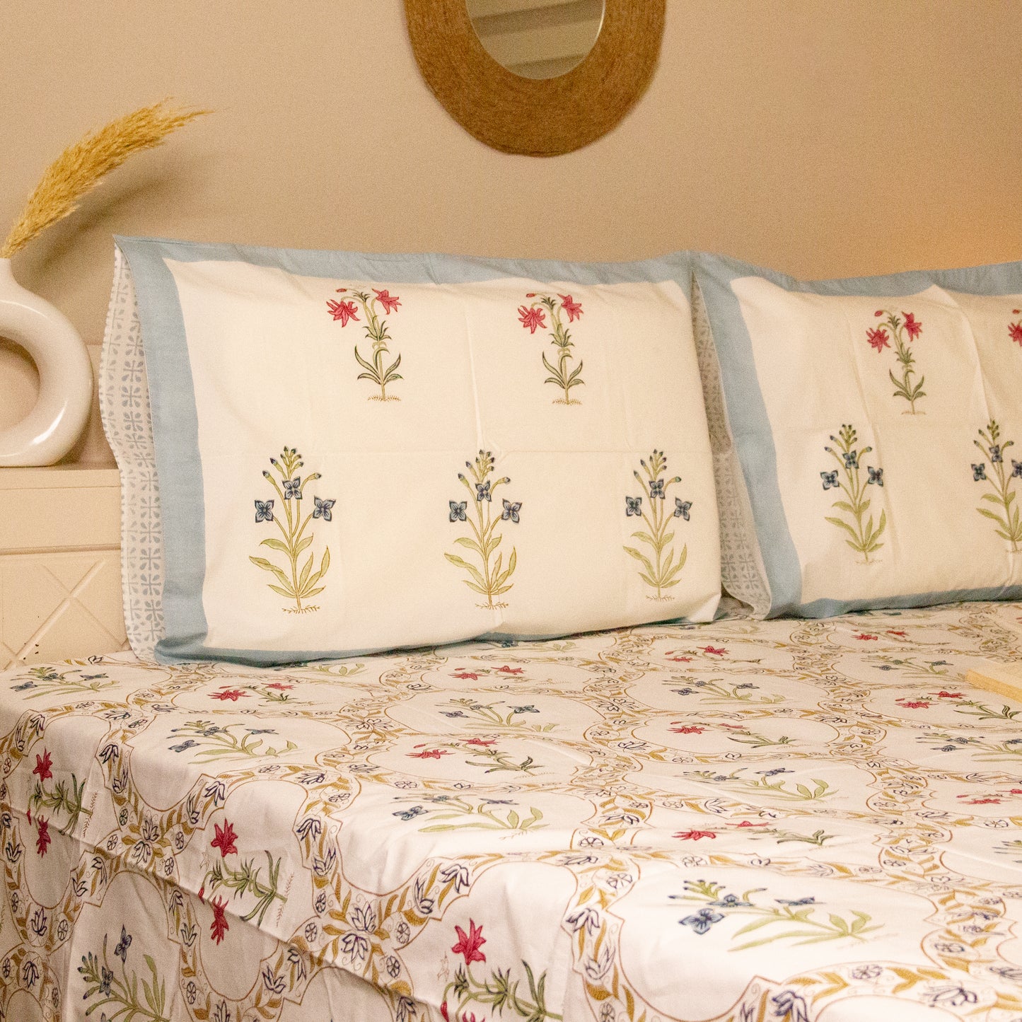 Eden Hand Block Printed Bed Sheets