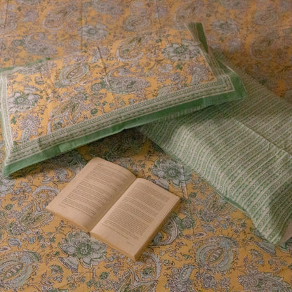Blossom Green Printed Bed Sheets