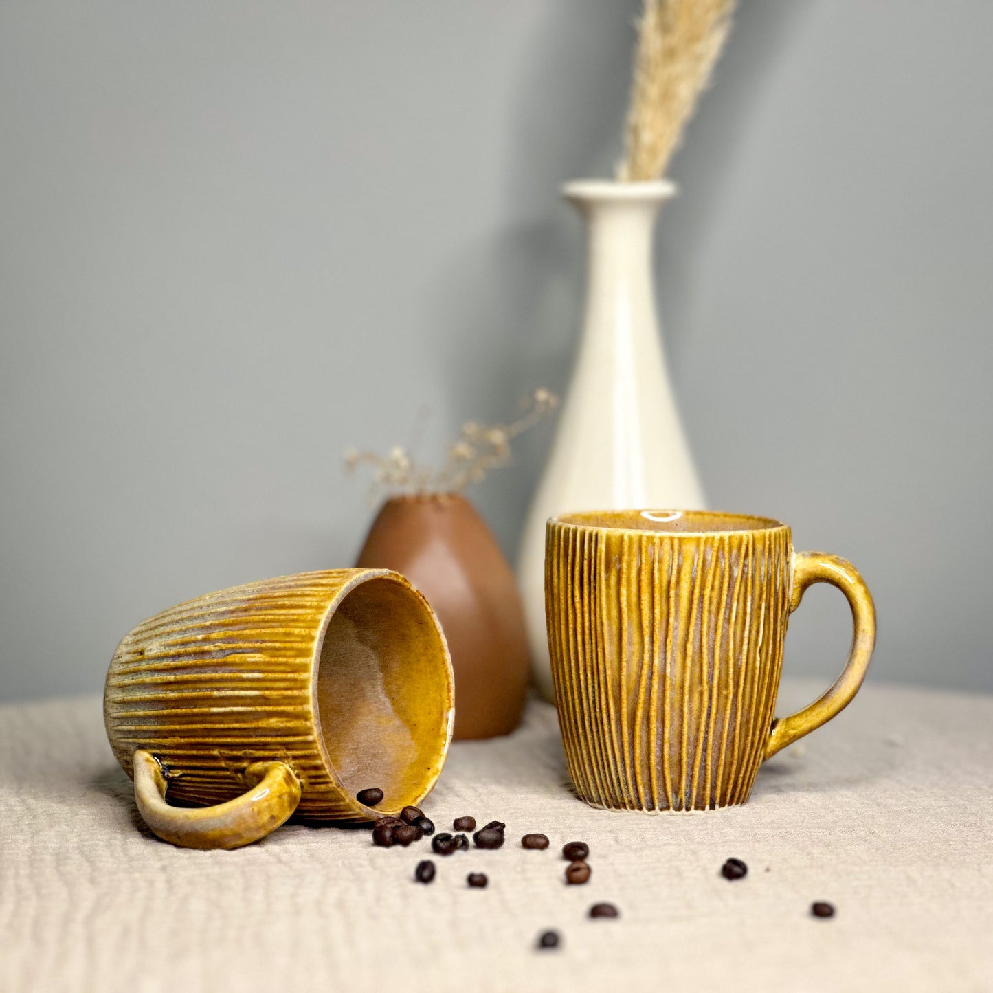 Striped Ceramic Mugs