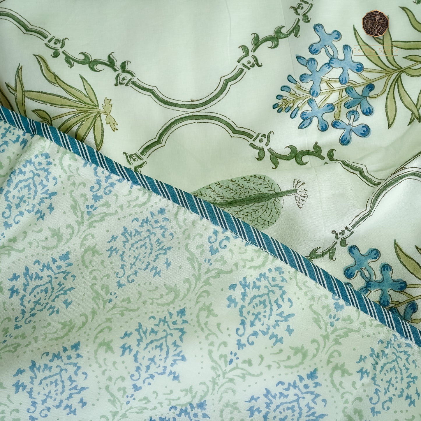 Mahim Jaal Hand Block Printed Reversible Dohar