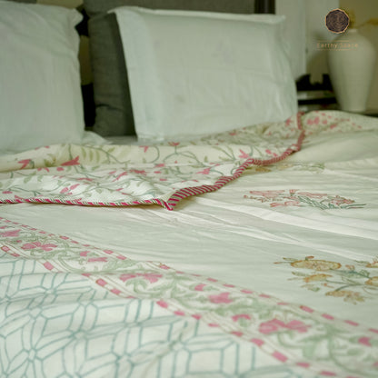 Evergreen Hand Block Printed Reversible Dohar