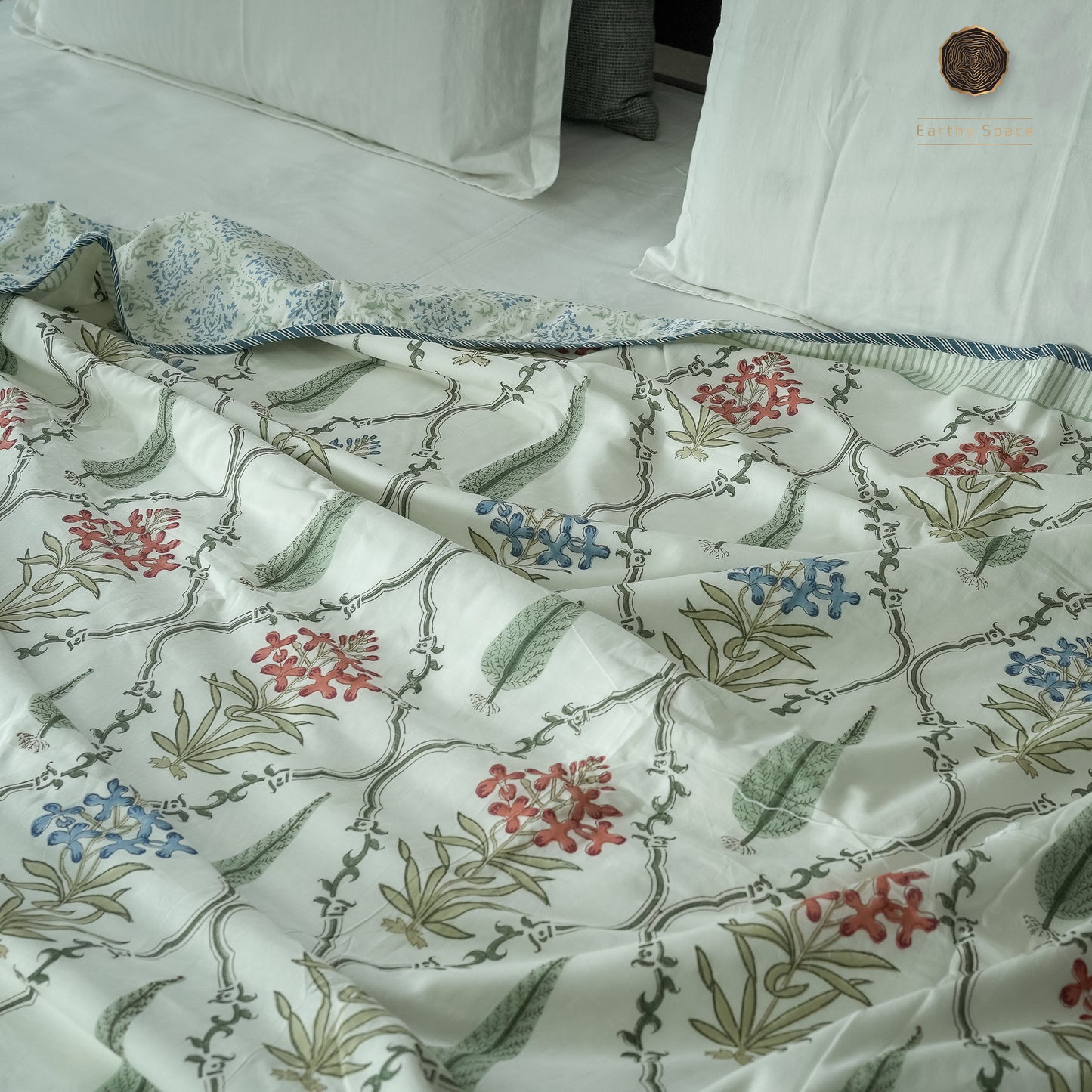 Mahim Jaal Hand Block Printed Reversible Dohar