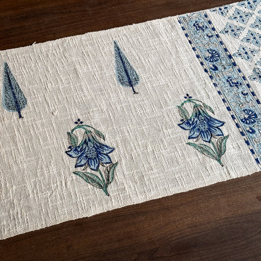 Jute Table Runner Blue