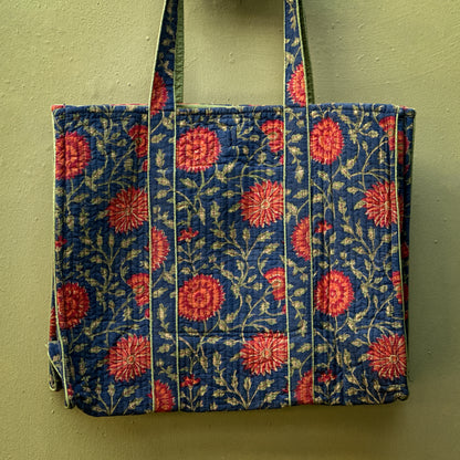 Mogra - Hand block Printed Tote Bag