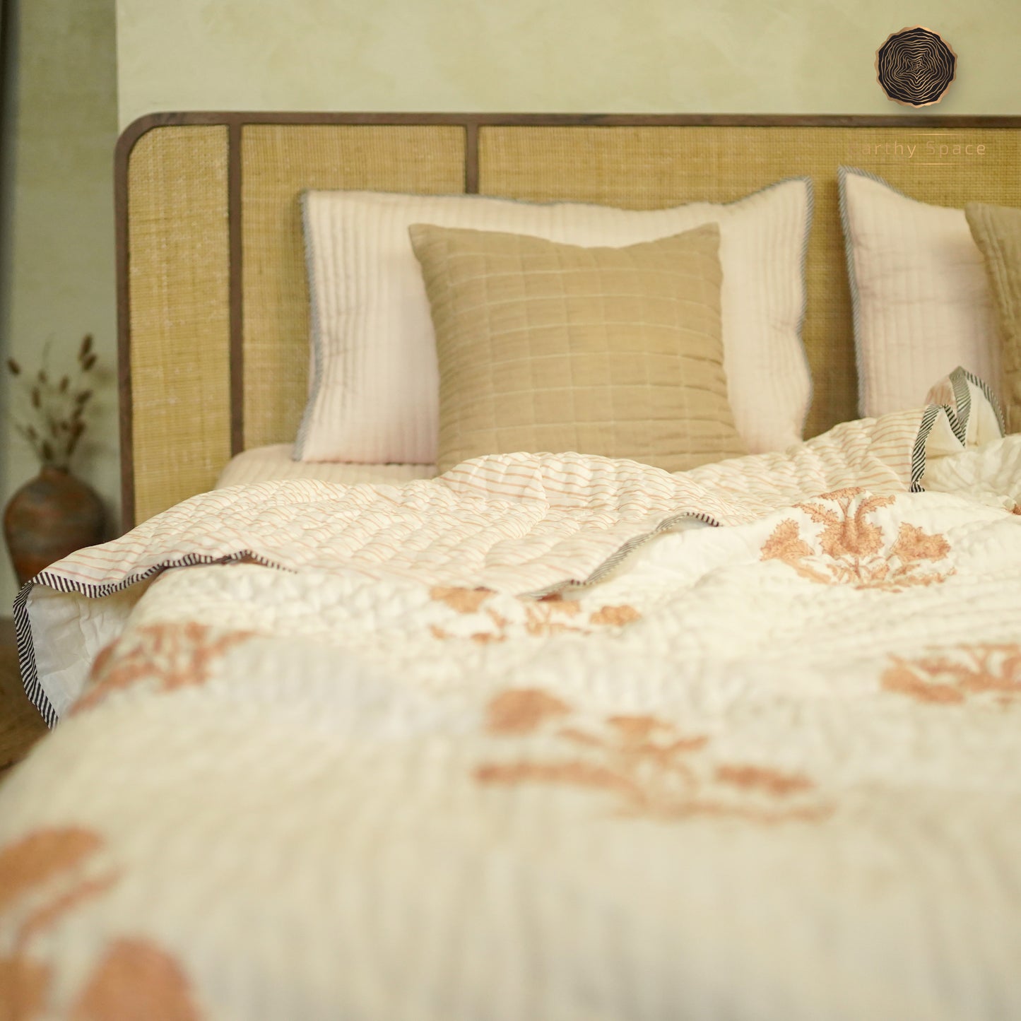Reversible Quilt -Peach Blossom