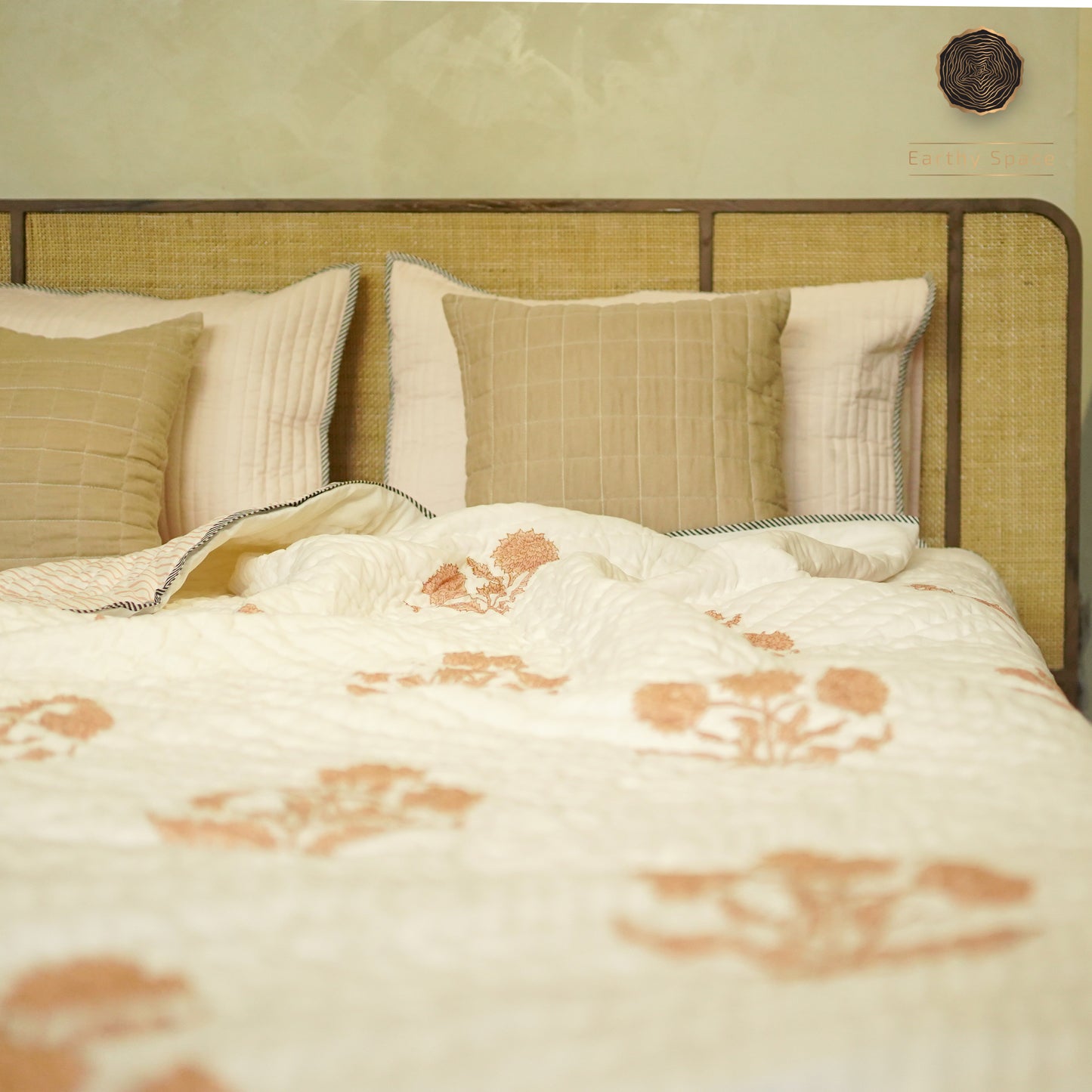 Reversible Quilt -Peach Blossom