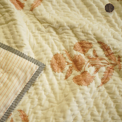 Reversible Quilt -Peach Blossom