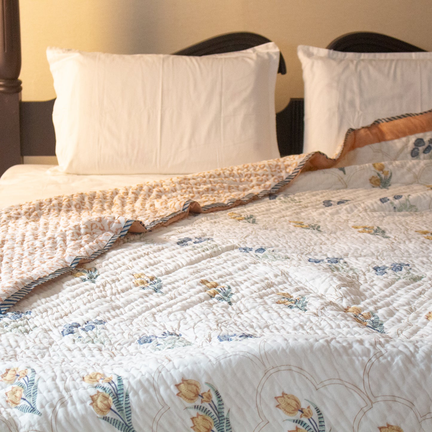 Reversible Quilt - Peach Blossom