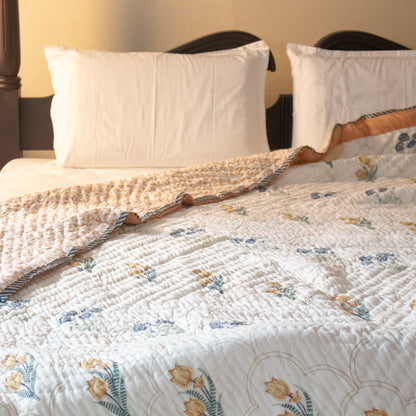 Reversible Quilt - Peach Blossom