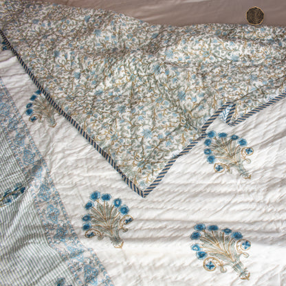 Blue bell Quilt - Single Bed