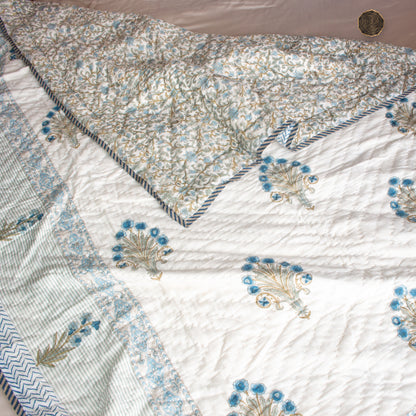 Blue bell Quilt - Single Bed