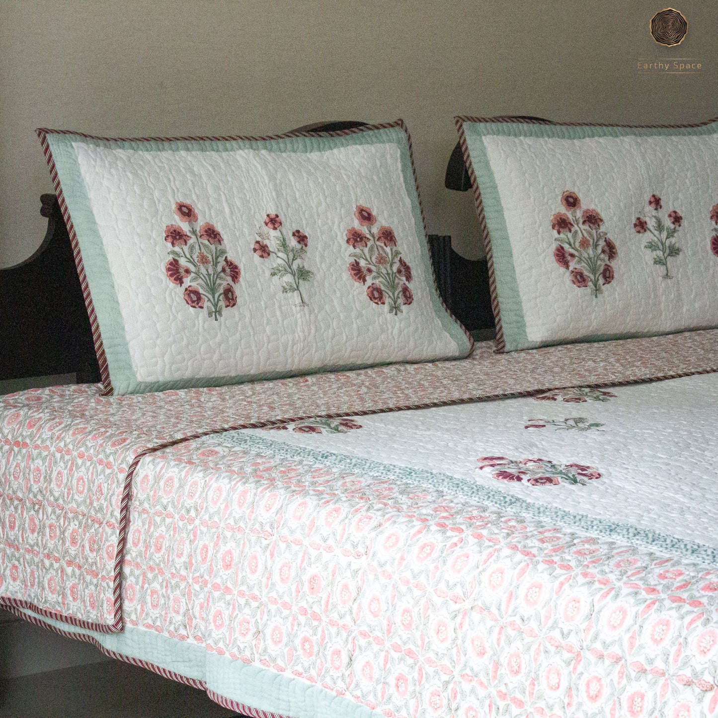 Orange Blossoms - Quilted Bedspread