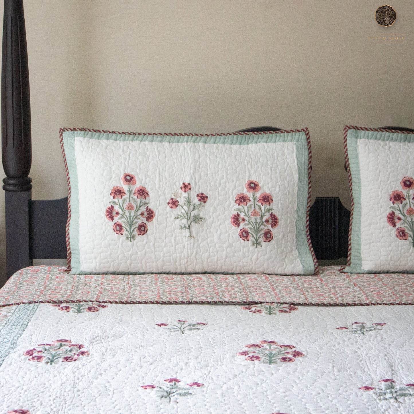 Orange Blossoms - Quilted Bedspread