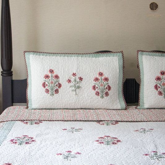 Orange Blossoms - Quilted Bedspread