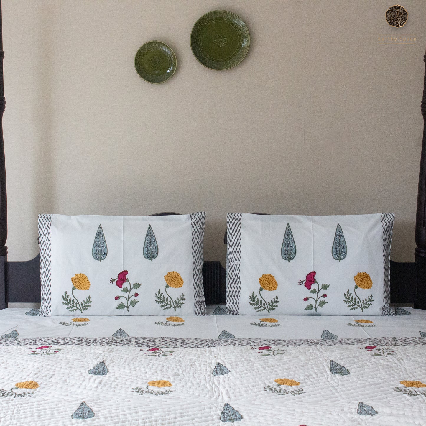 Mari Gold Flora - Bedding Set