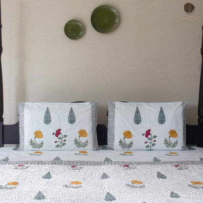 Mari Gold Flora - Bedding Set