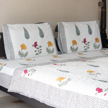 Mari Gold Flora - Bedding Set