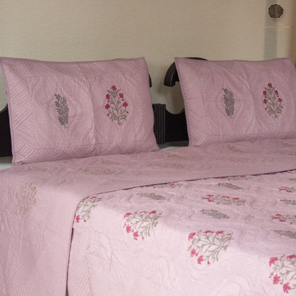 Lilac Blooms - Premium Quilted Bedspread