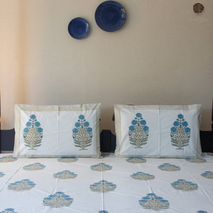 BlueBell  Handblock Printed Bedsheet