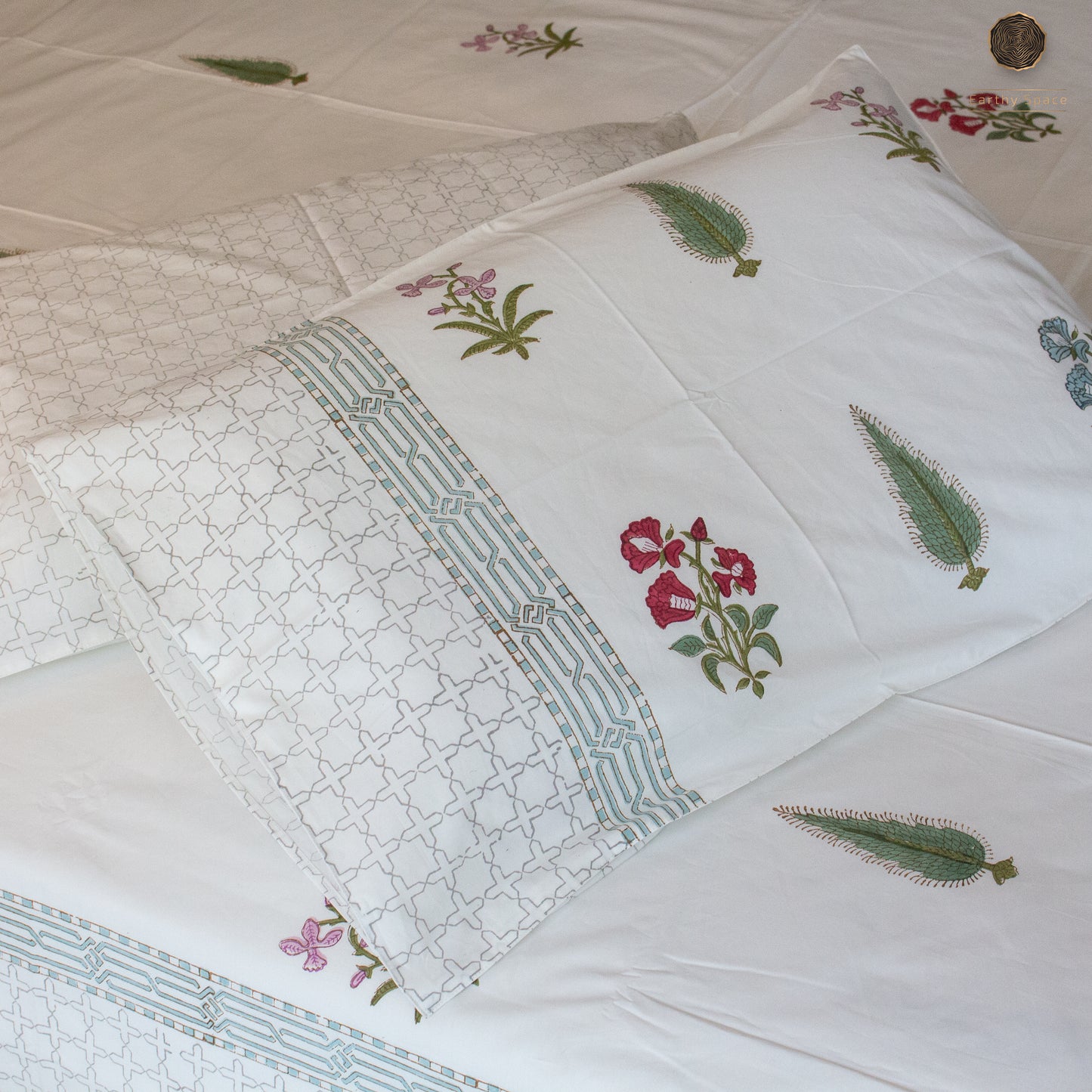 Eden Handblock Printed Bedsheet