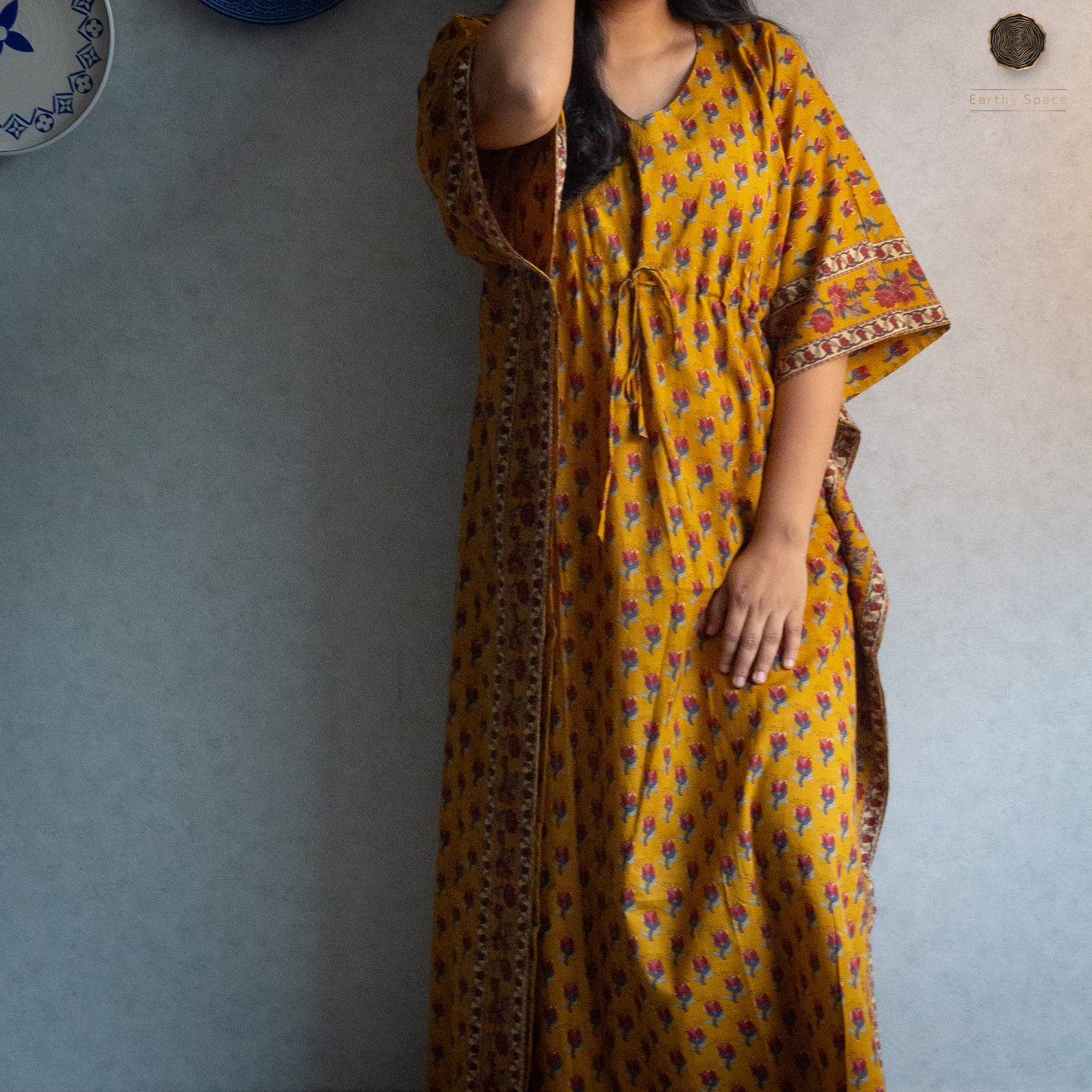Saffron Dune Kaftan