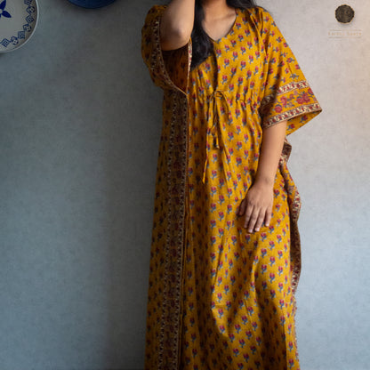 Saffron Dune Kaftan