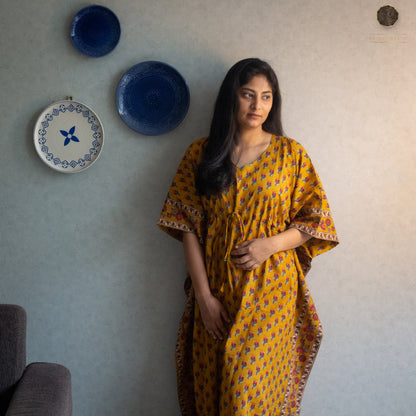 Saffron Dune Kaftan