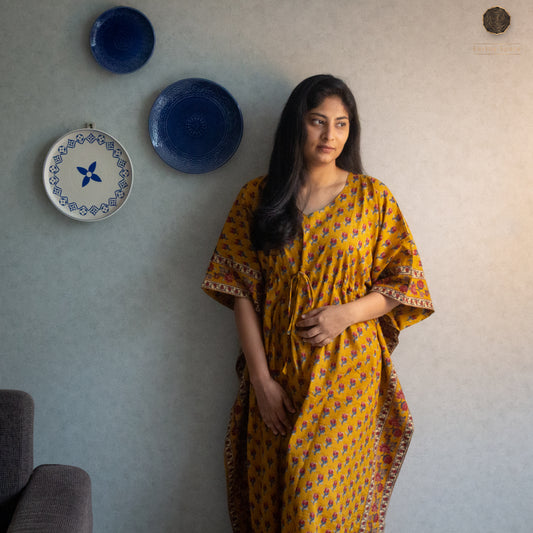 Saffron Dune Kaftan