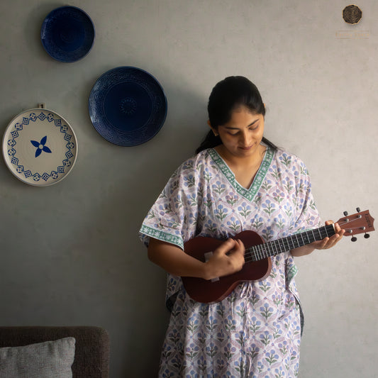 Lilac Drizzle Kaftan