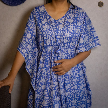 Azure Blooms Kaftan