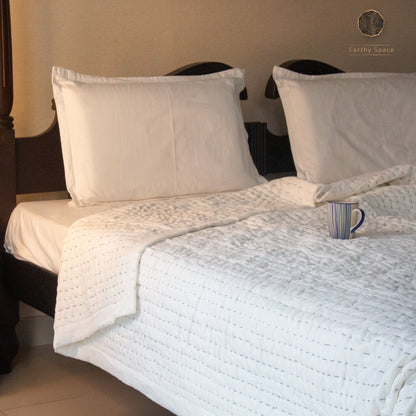 Kantha Quilt - Lines - Black