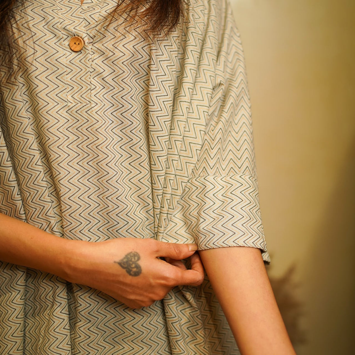 Long shirt - zig zag shirt