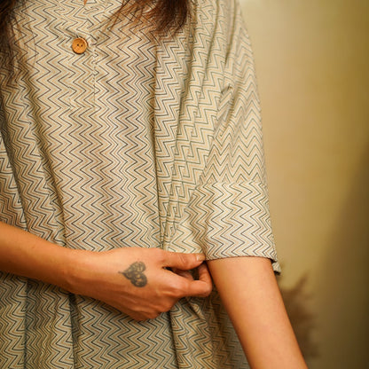 Long shirt - zig zag shirt