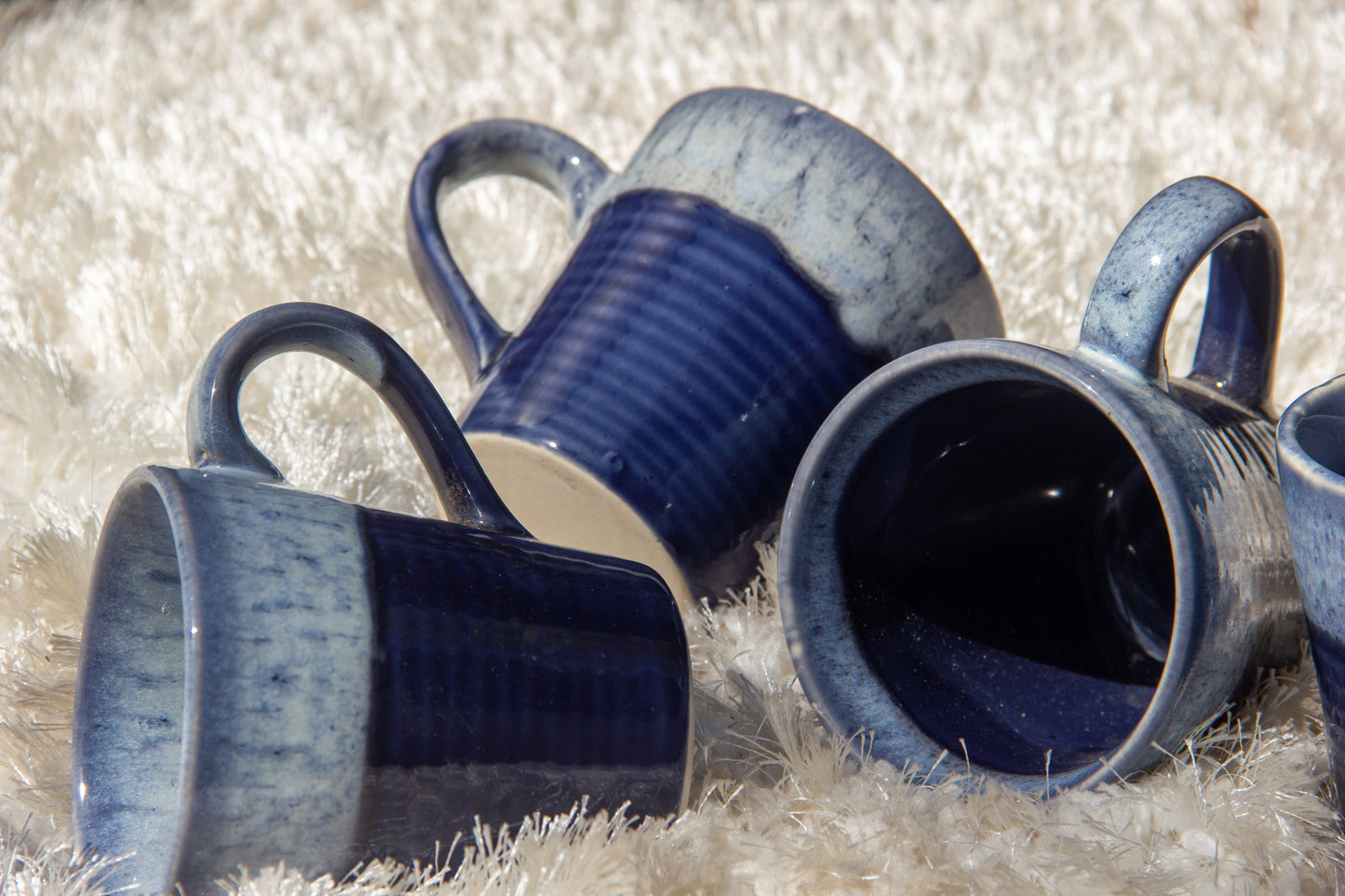 Ocean Blue Ceramic Mugs
