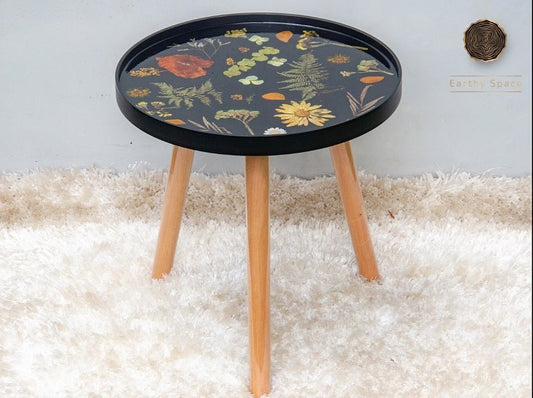 Floral Resin Side Table
