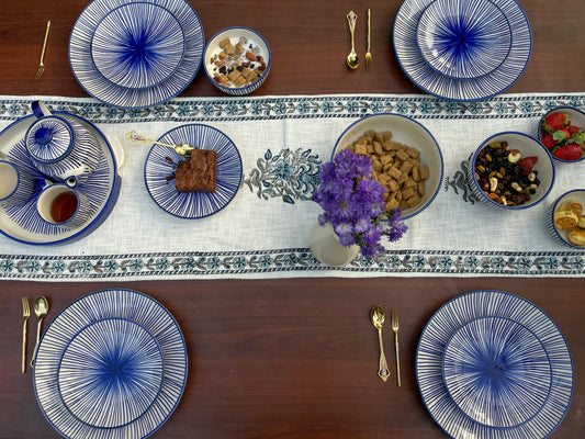 Blue String Ceramic Dinner Set